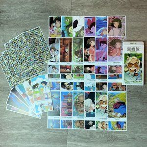 Hayao Miyazaki Postcard Pack 1660 Pieces, Stickers Art Cards Studio Ghibli Set